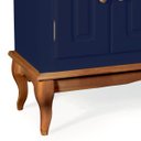 Ver imagem 3 de Gabinete para Banheiro 2 Portas com Cuba Dália 3058 - Azul Petróleo/imbuia Glazer