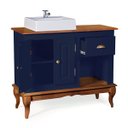 Ver imagem 4 de Gabinete para Banheiro 2 Portas com Cuba Dália 3058 - Azul Petróleo/imbuia Glazer