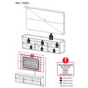 Ver imagem 5 de Rack com Painel TV 65" Suspenso com Espelho Flórida Multimóveis V3322