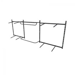Arara de Roupas para Loja Quarto Closet 18 Peças Regulável 300x100 Cm Cor Preto Kit Clst1b385 - 3