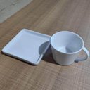 Ver imagem 3 de Conjunto 12 Xícaras Café Chá Porcelana Branca 185ml Píres Quadrado Americana Germer