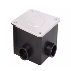 Caixa de Passagem Quadrada Regulagem Tampa Inox - Brustec