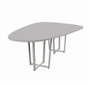 Ver imagem 6 de Mesa de Reunião Orgânica 270cm x 160cm Tampo Bipartido Cinza F5 Office