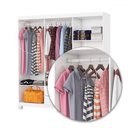 Ver imagem 6 de Guarda-roupa Solteiro Aurora 6 Portas 2 Gavetas 22116 Branco - Carioca Móveis