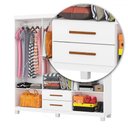 Ver imagem 5 de Guarda-roupa Solteiro Aurora 6 Portas 2 Gavetas 22116 Branco - Carioca Móveis