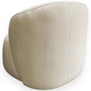 Ver imagem 7 de Poltrona Giratória Orgânica para Sala Living Heidy L06 Couro Off White - Lyam Decor