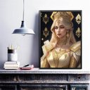 Ver imagem 2 de Quadro Arquétipo Rainha de Ouros 24x18cm:madeira Preta