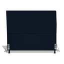 Ver imagem 1 de Cabeceira Estofada Rubi 195 cm Para Cama Box Quarto King Size MV Estofados Suede Azul Marinho
