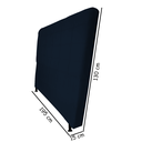 Ver imagem 2 de Cabeceira Estofada Rubi 195 cm Para Cama Box Quarto King Size MV Estofados Suede Azul Marinho
