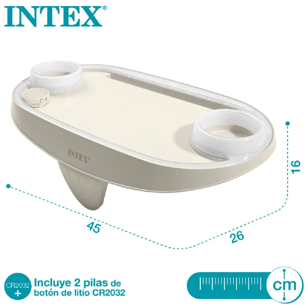 2 Kits Encosto Cabeça +suporte Led Porta-copo Intex Pure Spa - 2