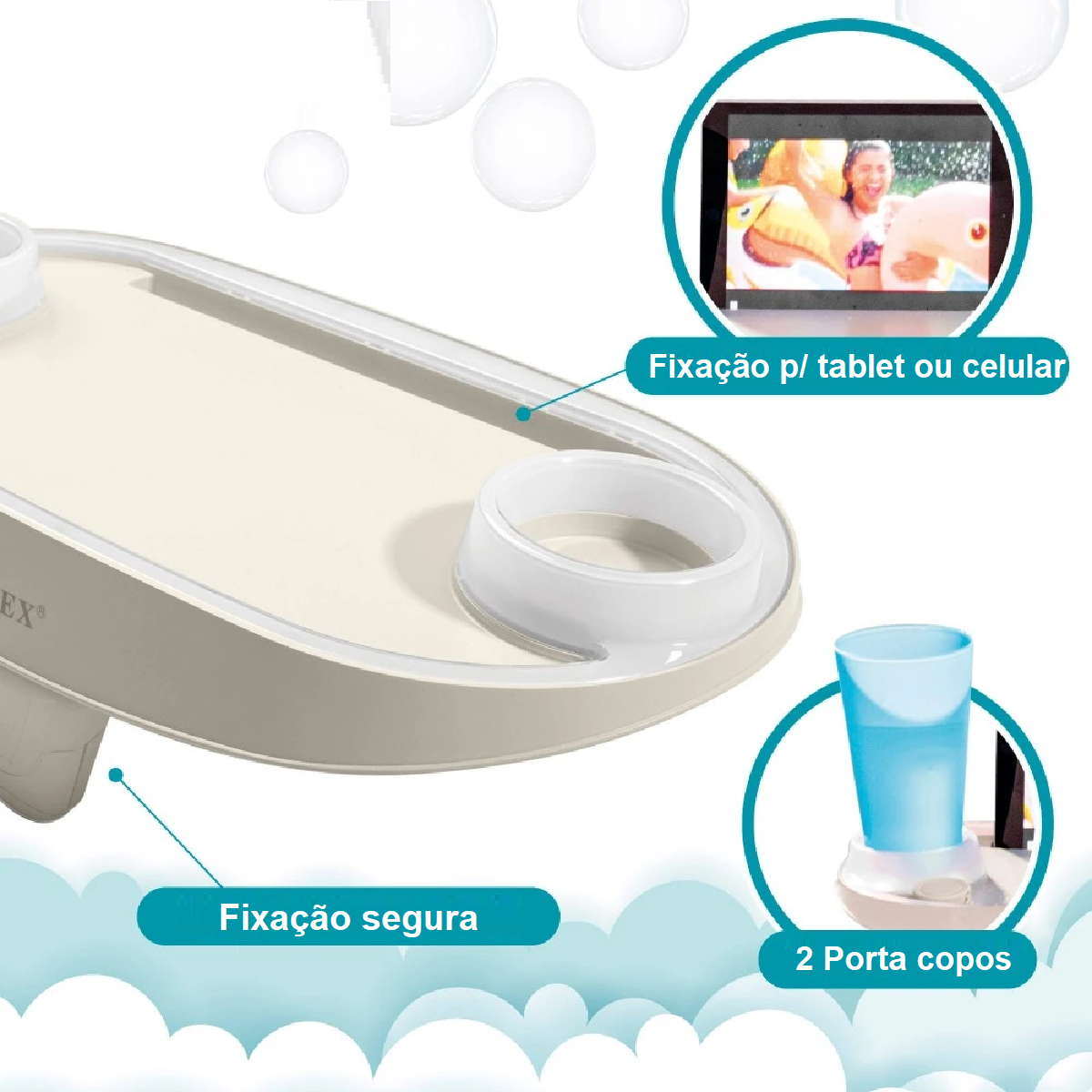 2 Kits Encosto Cabeça +suporte Led Porta-copo Intex Pure Spa - 7