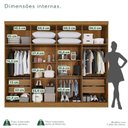Ver imagem 6 de Guarda-Roupa Casal com Espelho 8 Portas 4 Gavetas França Espresso Móveis Off White/Cinamomo