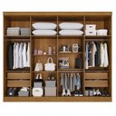 Ver imagem 5 de Guarda-Roupa Casal com Espelho 8 Portas 4 Gavetas França Espresso Móveis Off White/Cinamomo