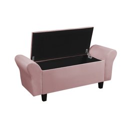 Recamier Baú Capitonê Veludo Rosê Paris Ii 1,50m - 3