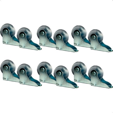 Kit 12 Rodizio Rodinha de Silicone Fixo Anti Risco para Sofá Retrátil 38mm - Arkell