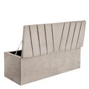 Ver imagem 3 de Calçadeira Baú Recamier Solteiro 90CM Bélgica Courino Bege - D A DECOR