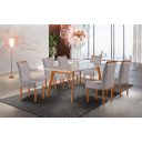 Ver imagem 1 de Mesa de Jantar Slim 1,60x0,90 C/06 Cadeiras Amsterdam Mundial