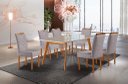 Ver imagem 1 de Mesa de Jantar Slim 1,60x0,90 C/06 Cadeiras Amsterdam Mundial