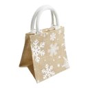 Ver imagem 2 de Bolsa com Alça Natalina Floco de Neve Cru - 30cm