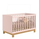 Ver imagem 4 de Quarto Infantil Flora Guarda Roupa 2 Portas, Comoda 4 Gavetas, Berço Rosa Acetinado