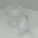 Ver imagem 6 de Potiche Decorativo de Cristal Transparente 30x22x22cm Tampa Enfeite Sala Mesa