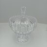Vaso Potiche Redondo Bomboniere Home&co com Tampa Eco Crystal 30x22x22cm Transparente - 4