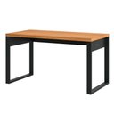 Ver imagem 1 de Mesa P/ Escritório 135X68cm Em Mdf F20 Freijó/Preto Pradel