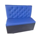 Ver imagem 1 de Poltrona Booth 1.30m Assento e Encosto Azul Base Preta
