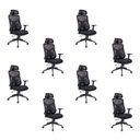 Ver imagem 2 de Kit com 8 Cadeiras Office Presidente Ajustavel e Ergonomica com Nr 17 Everest