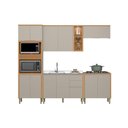Ver mais imagens de Cozinha Completa Allure 5 Peças (2aéreos+2balcões+1torrequente) Cp13 Jequitiba/gris Fosco - Linea