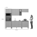 Ver imagem 4 de Cozinha Completa Allure 5 Peças (2aéreos+2balcões+1torrequente) Cp13 Jequitiba/gris Fosco - Linea