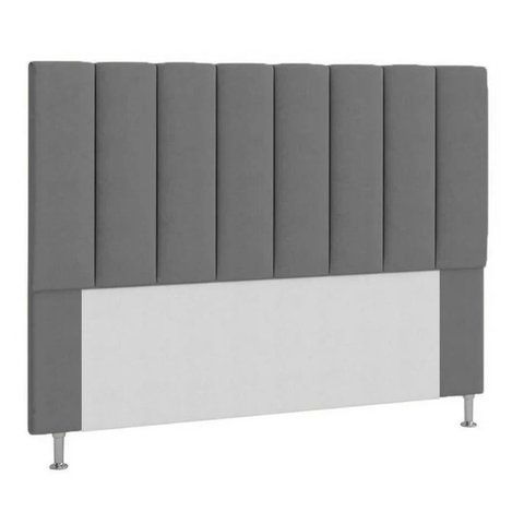 Cabeceira Casal Estofada Cancun Cinza - M&f Decor