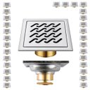 Ver imagem 6 de Ralo Inox 10x10 Banheiro Kit 29 Uni Anti Odor Lavabo Higienico sem Inseto Varanda Resistente Casa Qu