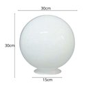 Ver imagem 3 de Kit 2 Globos para Poste Iluminação Externa 30cm Leitoso Decorativo Pvc Global Dital