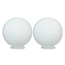 Ver imagem 1 de Kit 2 Globos para Poste Iluminação Externa 30cm Leitoso Decorativo Pvc Global Dital