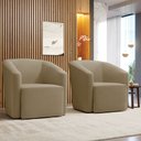 Ver imagem 1 de Poltrona Decorativa Base Giratória Kit 2 Stella Max Suede D03 - D’Rossi