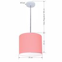Ver imagem 2 de Lustre Luminária Pendente Vivare Free Lux Pe-4107br Cúpula em Tecido 25x20cm