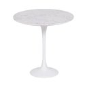 Ver imagem 1 de Mesa Saarinen Lateral Carrara 51cm - Base Branca