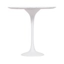 Ver imagem 2 de Mesa Saarinen Lateral Carrara 51cm - Base Branca