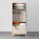 Ver imagem 2 de Guarda-Roupa Theo 2 Portas com Pés Square Natural – Areia Abra Casa