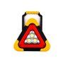 Triângulo Refletor Luminária Recarregável Super LED Luminoso Sinalização Carro Pilha AA - 7