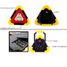 Triângulo Refletor Luminária Recarregável Super LED Luminoso Sinalização Carro Pilha AA - 6