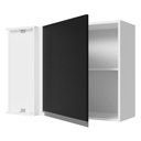 Ver imagem 6 de Armário Aéreo De Canto 100% Mdf 1 Porta Branco/preto Acorde