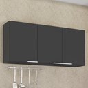 Ver imagem 1 de Armário de Cozinha Aéreo 120cm Pérola Z34 Preto - Mpozenato