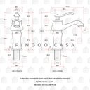 Ver imagem 5 de Torneira Para Banheiro Misturador Monocomando Retro Baixa Acari Pingoo.casa - Dourado Rose