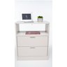 Mesa De Cabeceira OFF WHITE 60cm x 30cm de comprimento com 2 Gavetas com fundo enviamos montado - 2