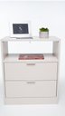 Ver imagem 2 de Mesa De Cabeceira OFF WHITE 60cm x 30cm de comprimento com 2 Gavetas com fundo enviamos montado