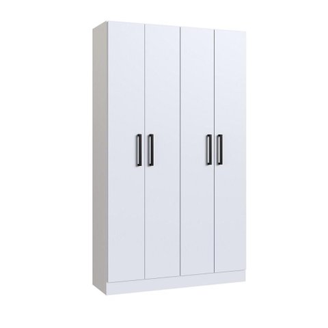 Armário Multiuso Rivera 4 Portas 8 Prateleiras - Irm - Branco