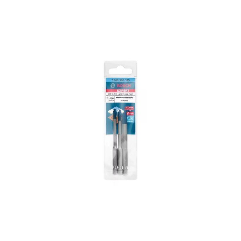 Broca para Cerâmica Hex 9 Hard Caramic 3 Peças 5/6/8mm Bosch