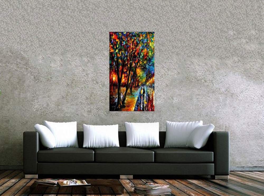 Quadro Pintura Tela Cidade Paisagem Urbana 4302: 110cm (A) x 60cm (L) - 2